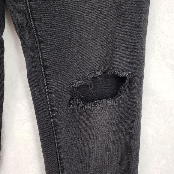 Levis Wedgie Straight Jeans Womens 26 Distressed Ripped Knee Button Fly Pants - Picture 4 of 13